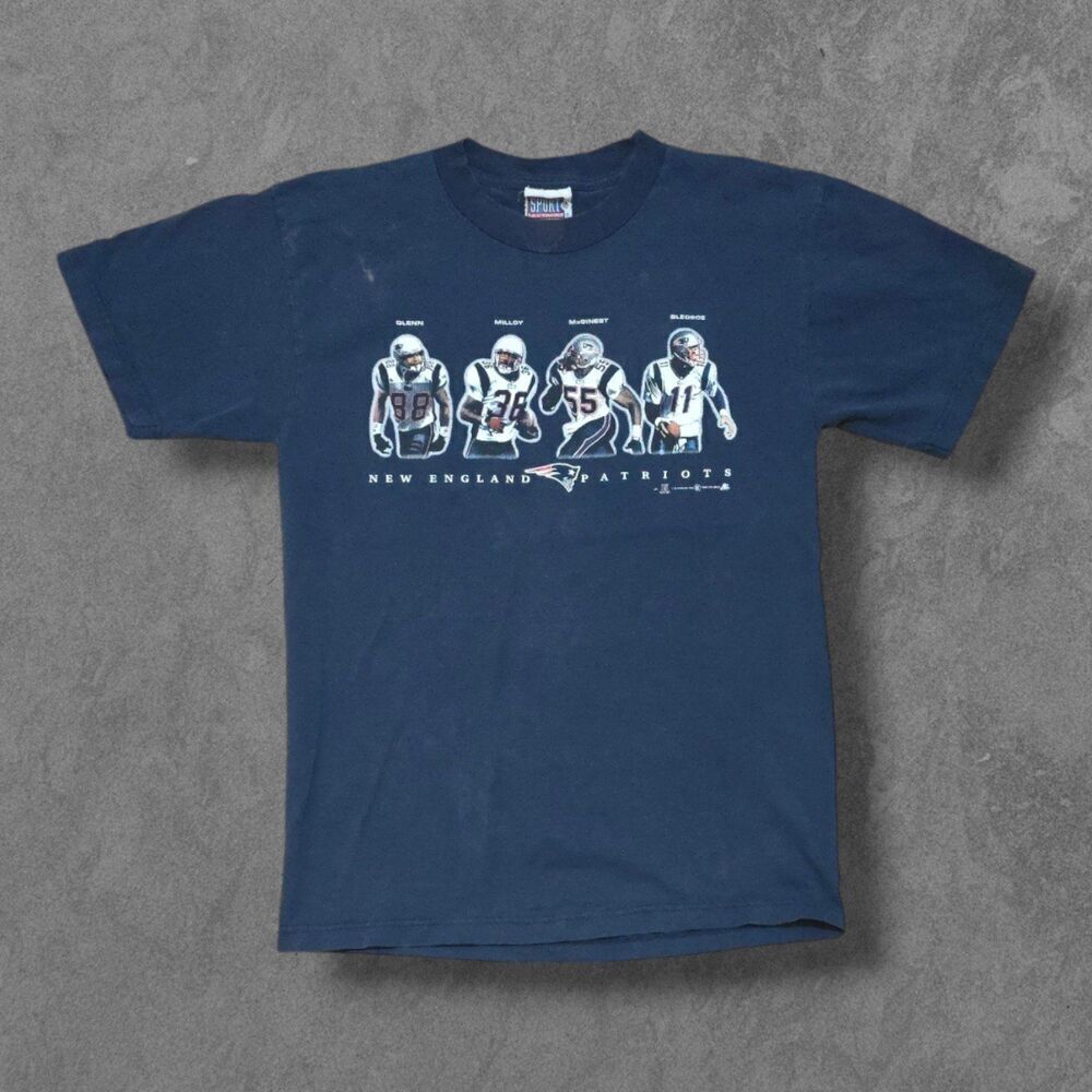 Vintage Y2K NFL New England Patriots Glen Milloy McGinest Bledsoe Shirt Medium